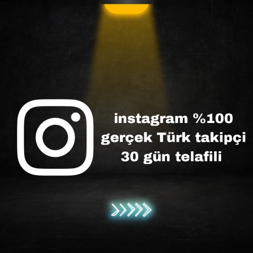  Instagram  Türk takipçi 30 gün telafili